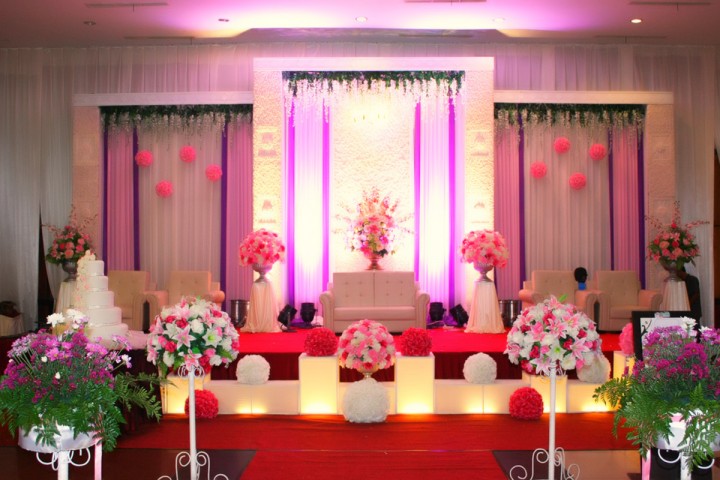 Elegant pink decoration wedding